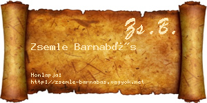 Zsemle Barnabás névjegykártya