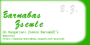 barnabas zsemle business card